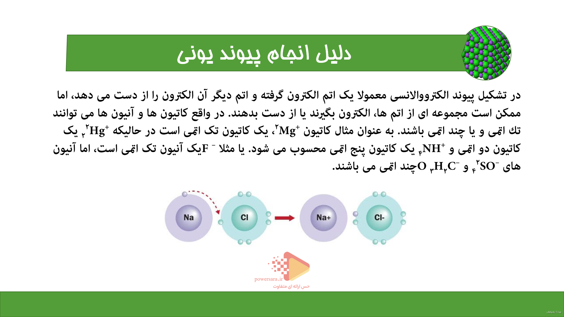 پاورپوینت پیوند های یونی